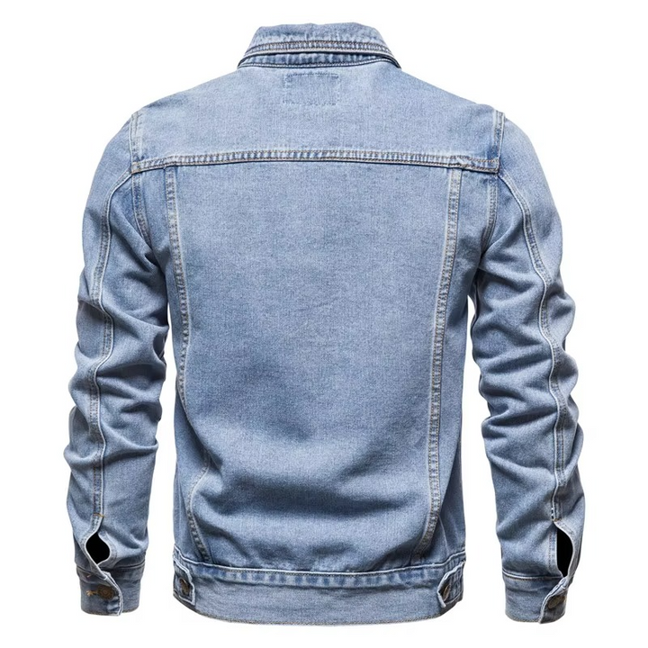 Men’s Slim Fit Vintage Denim Jacket Cotton Casual Motorcycle Style Coat