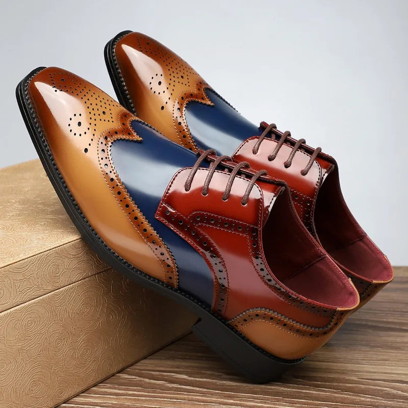 Arc Leather Wingtip Oxford Shoes