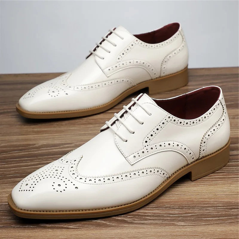 Arc Leather Wingtip Oxford Shoes