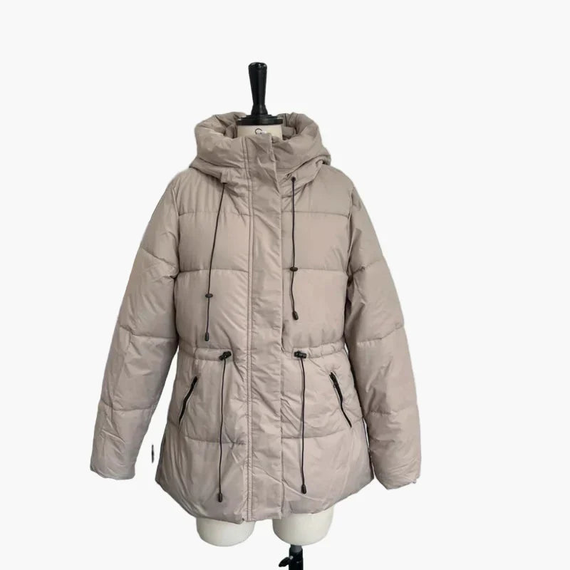 Women's Fitted Quilted Jacket with Hood