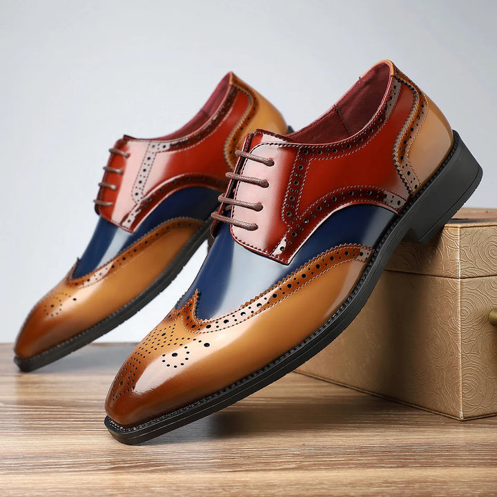 Arc Leather Wingtip Oxford Shoes
