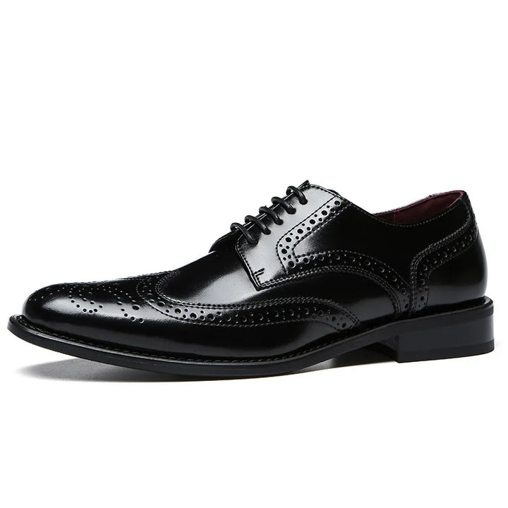 Vicenza Leather Wingtip Brogue Shoes