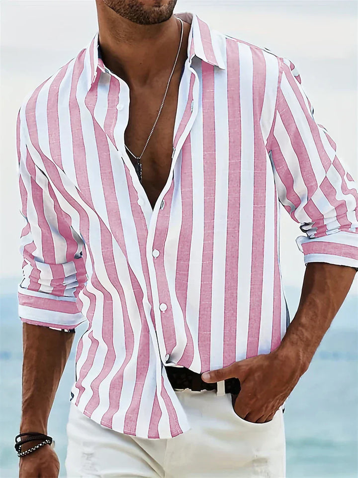 Jack | Men's Striped Long Sleeve Buttoned Casual Shirt
