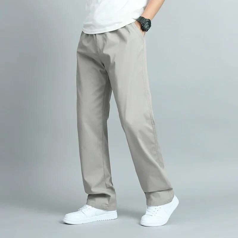Men's Wide-Leg Trousers with Elasticated Waist