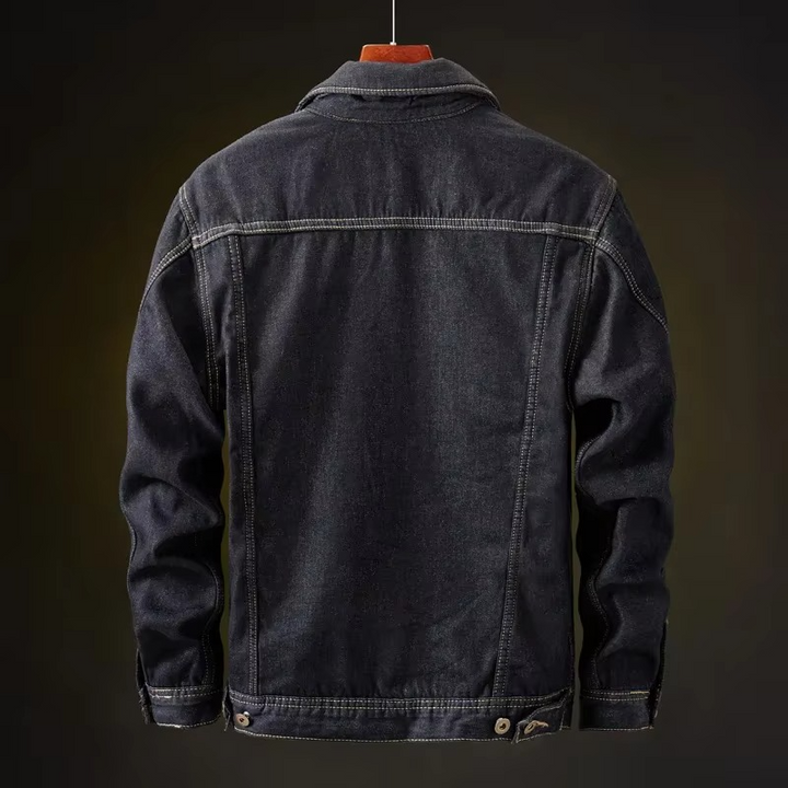 Winter Denim Jacket for Men Thick Fleece Lined Casual Cotton Outerwear