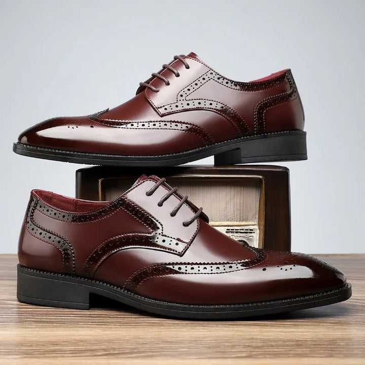 Arc Leather Wingtip Oxford Shoes