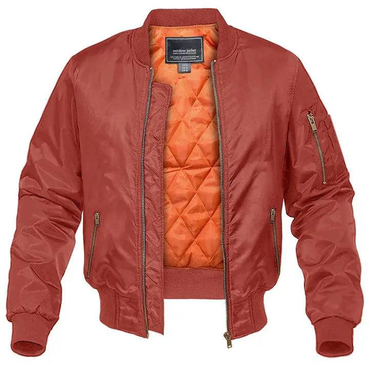 Men’s Quilted Bomber Pilot Jacket