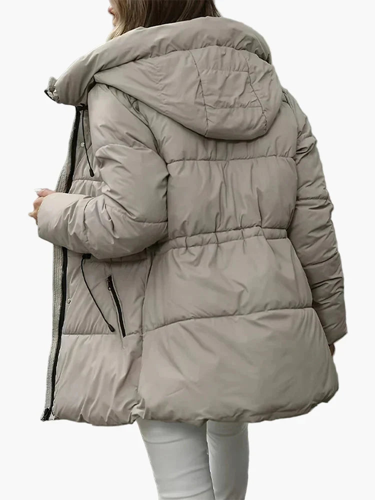 Women's Fitted Quilted Jacket with Hood