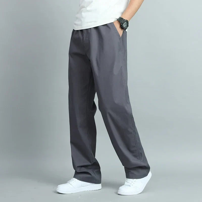 Men's Wide-Leg Trousers with Elasticated Waist