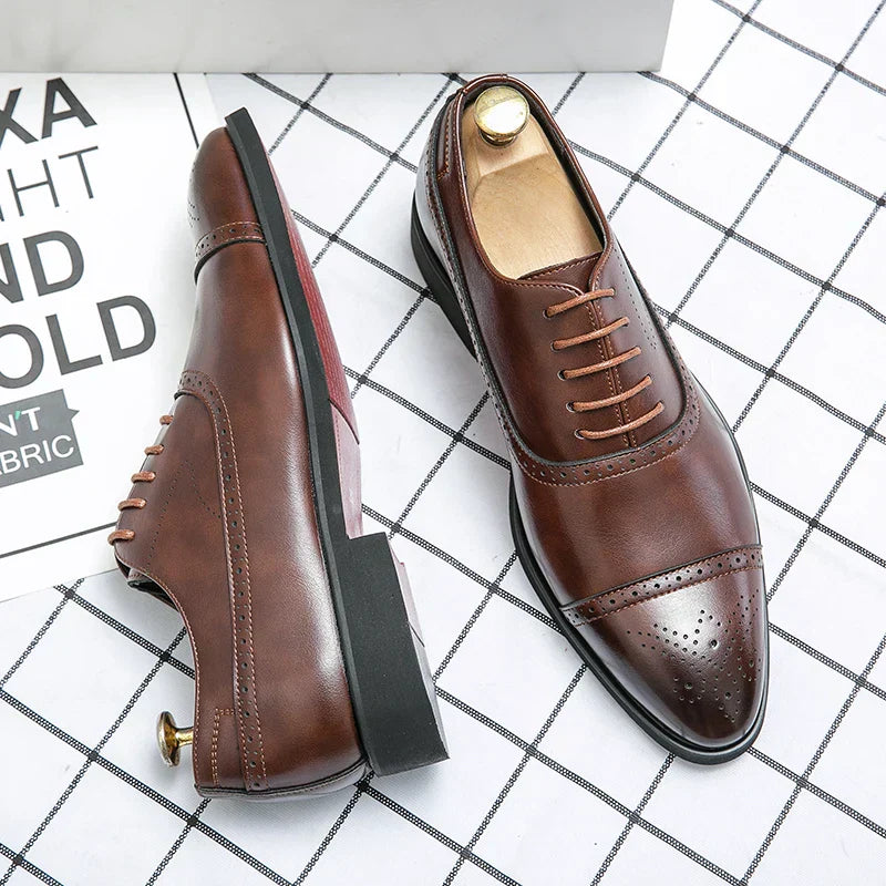 Men's Dress Shoes | Lace-Up Perforated Toe