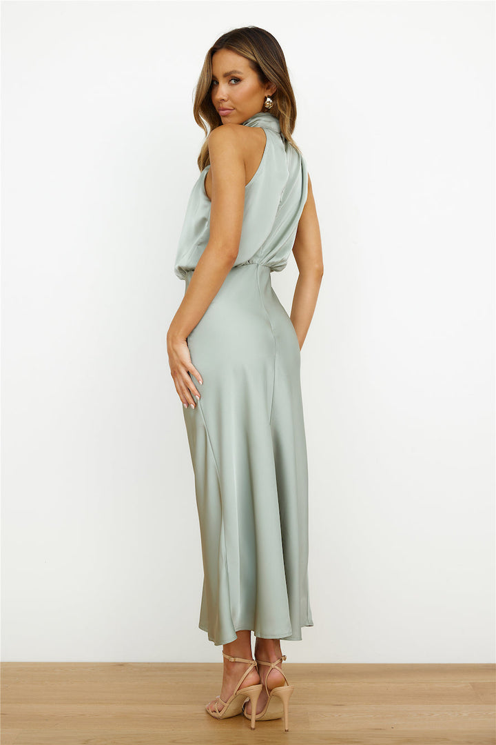 Elegant Asymmetrical Midi Dress for Modern Women