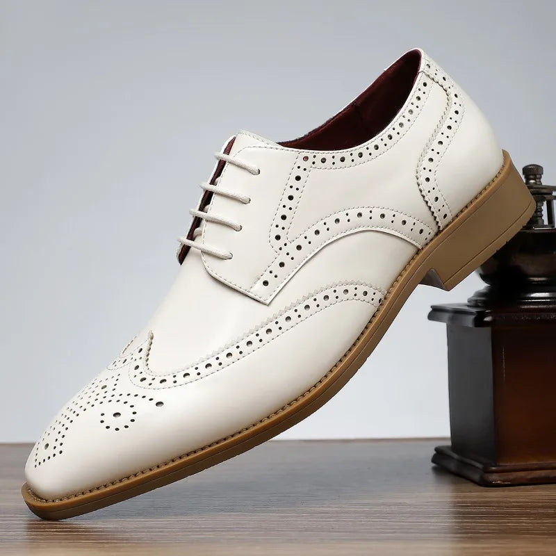 Arc Leather Wingtip Oxford Shoes