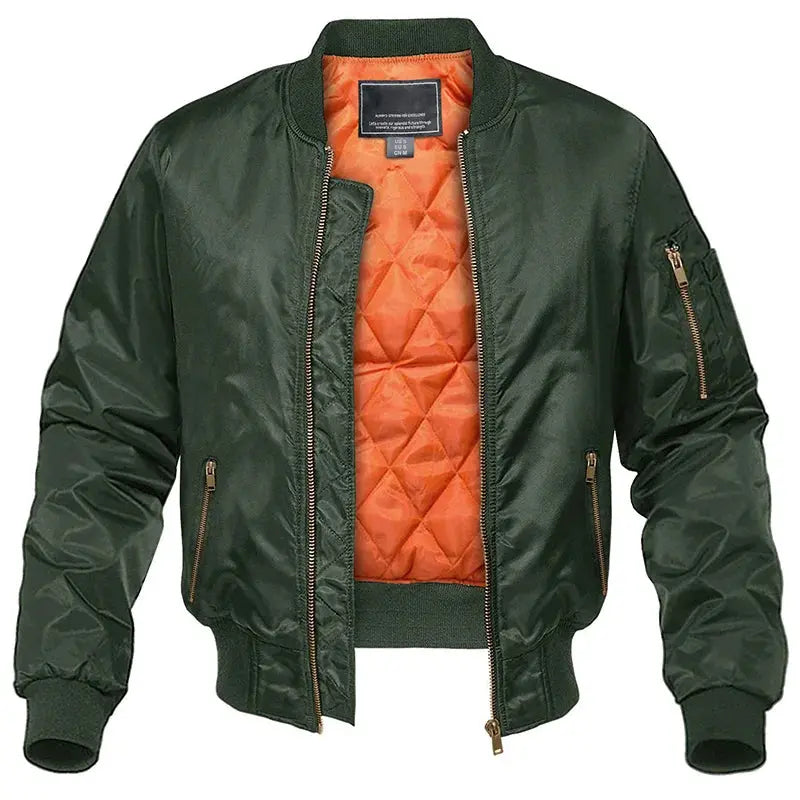 Men’s Quilted Bomber Pilot Jacket