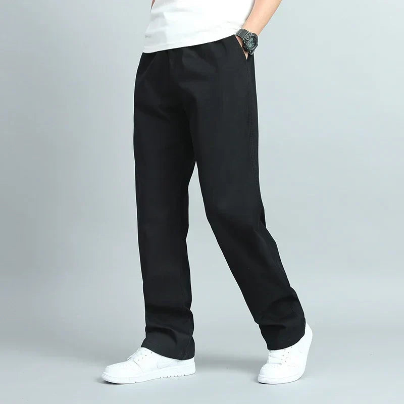 Men's Wide-Leg Trousers with Elasticated Waist