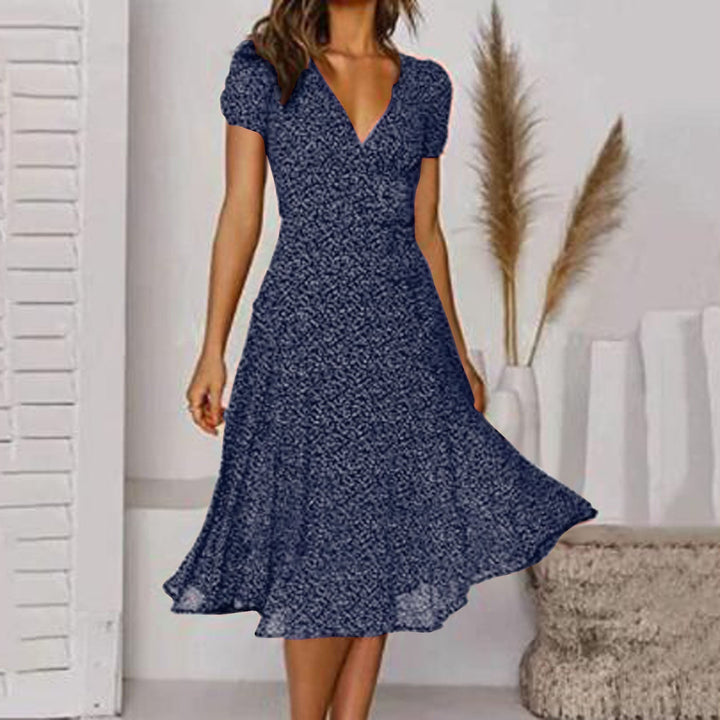 Ernestina | Stylish Flattering Fit V-Neck Dress