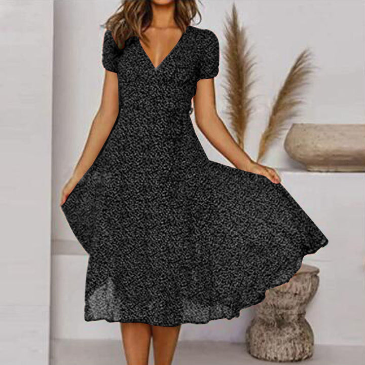 Ernestina | Stylish Flattering Fit V-Neck Dress