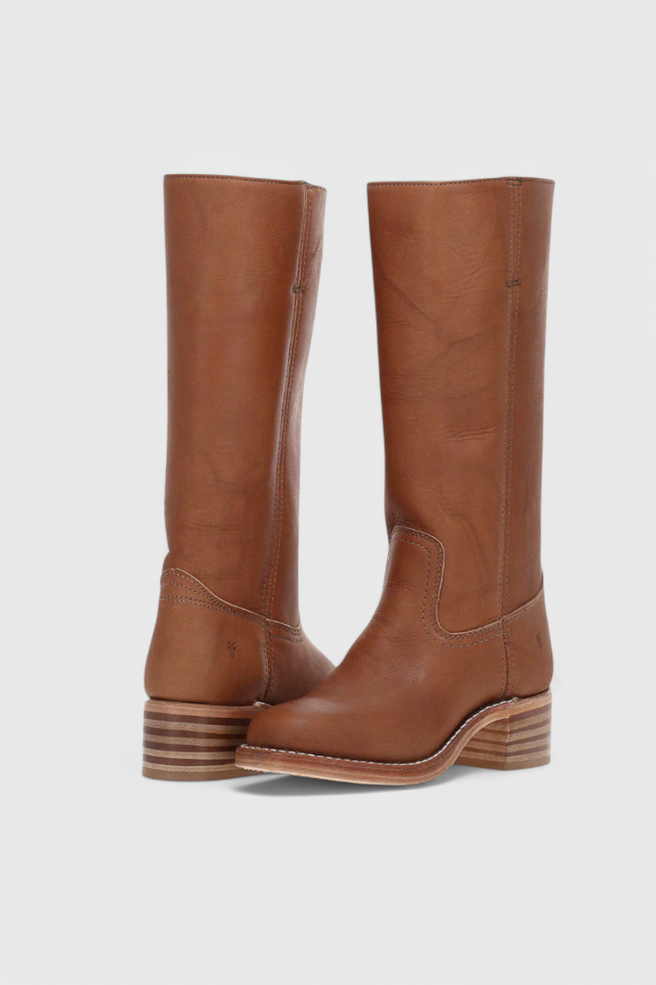 Ella | Women’s Leather Knee-High Boots with Heels