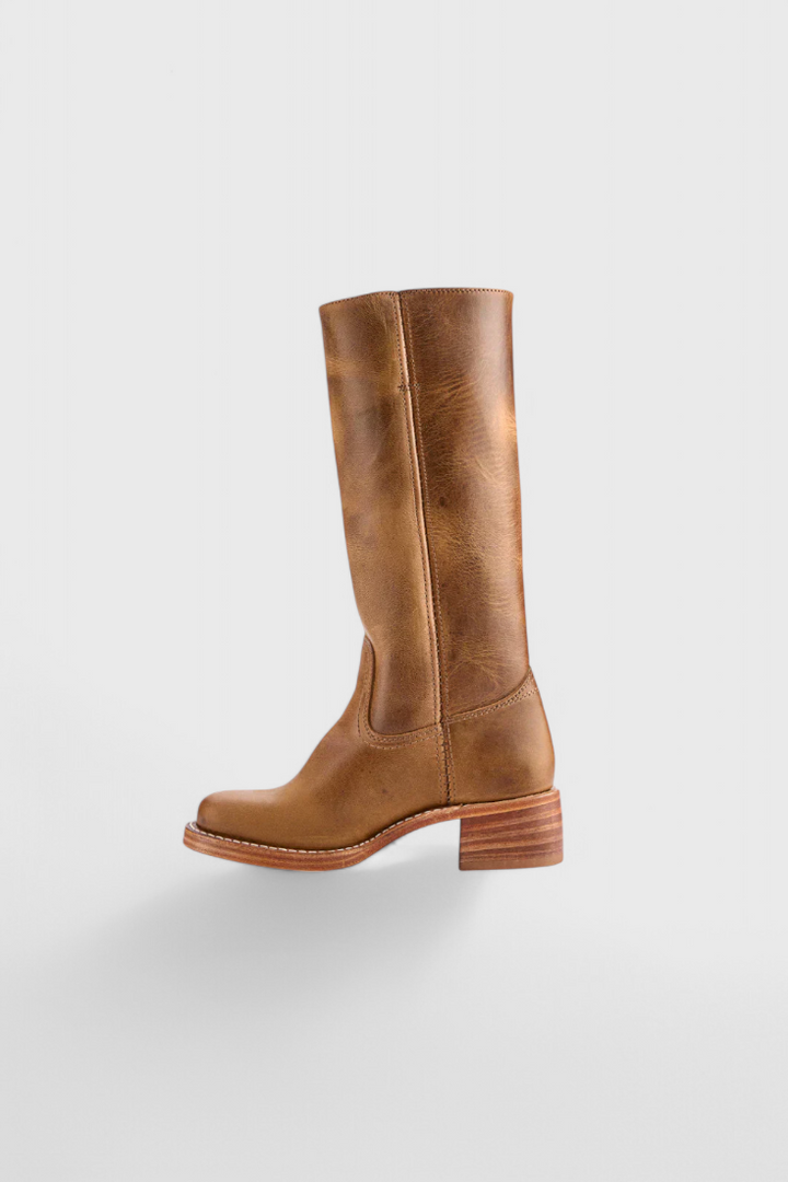 Ella | Women’s Leather Knee-High Boots with Heels