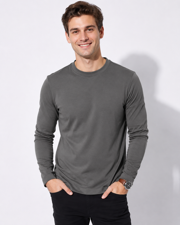 Men's Long-Sleeve Top with Stretch Fit