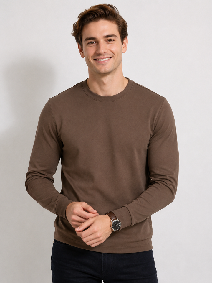 Men's Long-Sleeve Top with Stretch Fit