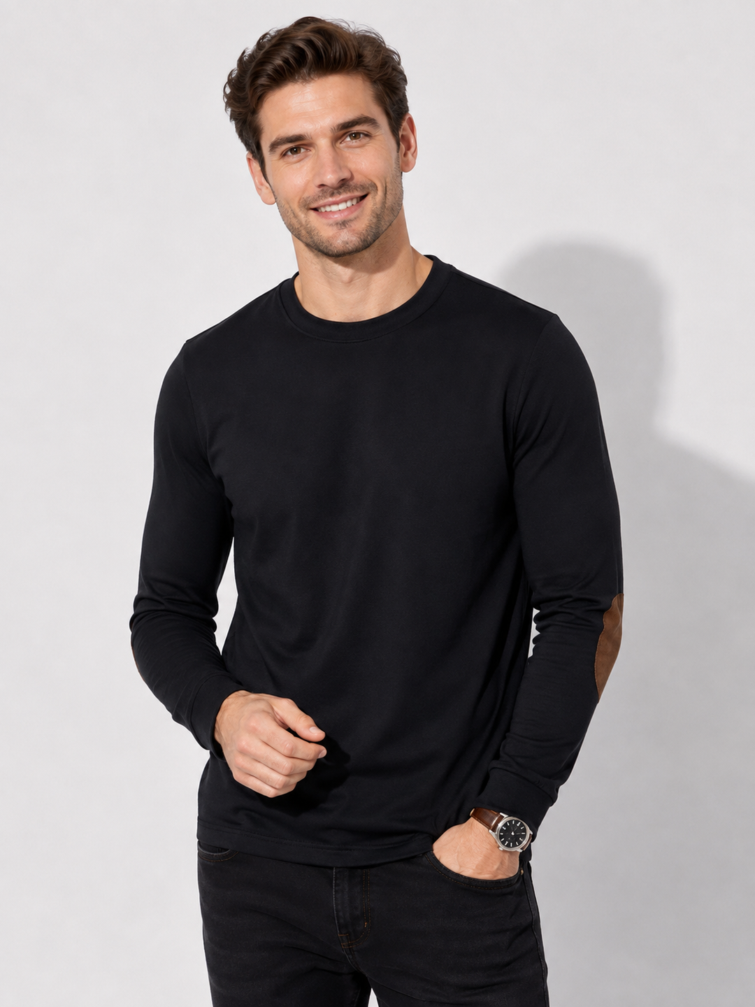 Men's Long-Sleeve Top with Stretch Fit