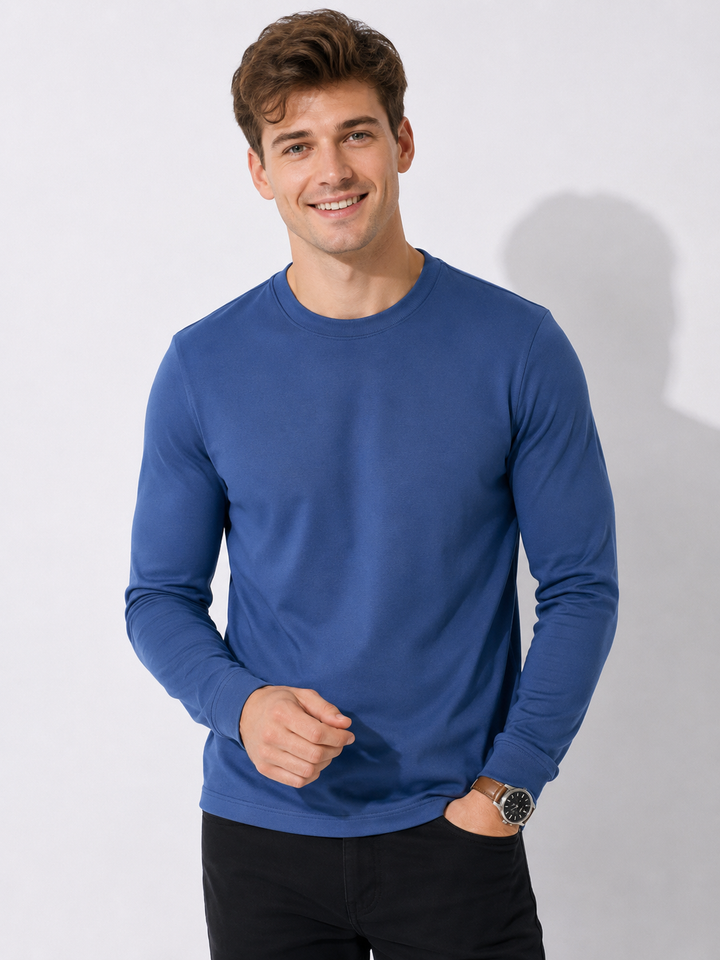 Men's Long-Sleeve Top with Stretch Fit
