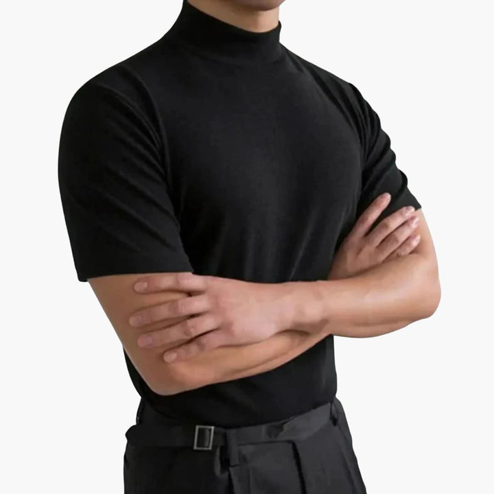 Essential Mock Neck Short Sleeve Men's T-Shirt