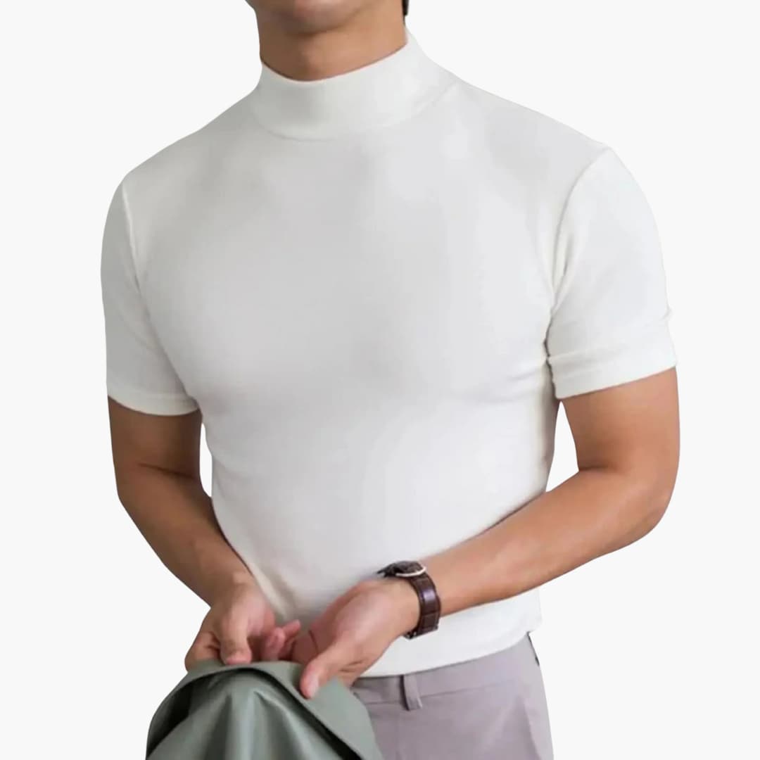 Essential Mock Neck Short Sleeve Men's T-Shirt