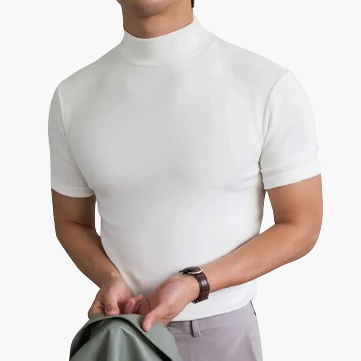 Essential Mock Neck Short Sleeve Men's T-Shirt