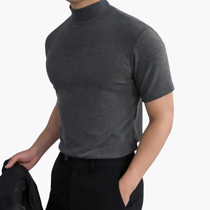 Essential Mock Neck Short Sleeve Men's T-Shirt