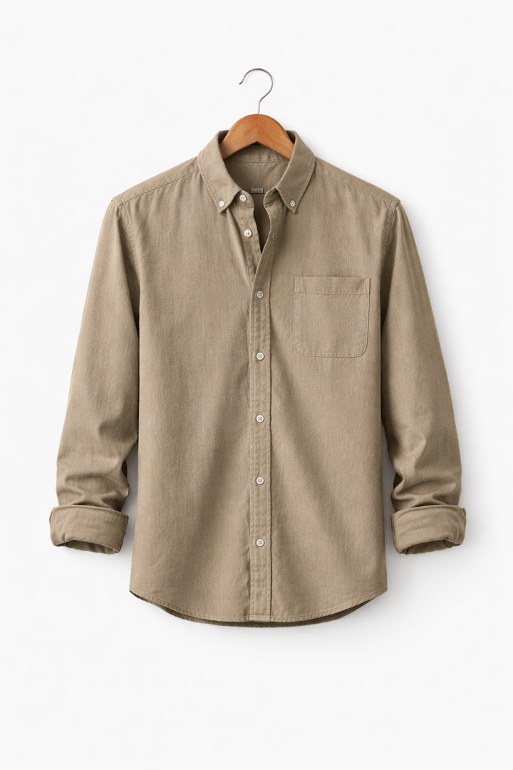 Men's Chambray Shirt with Relaxed Fit