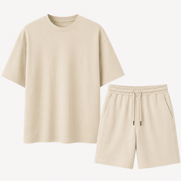 Men's Oversized T-Shirt and Shorts Two-Piece Set - photo 4