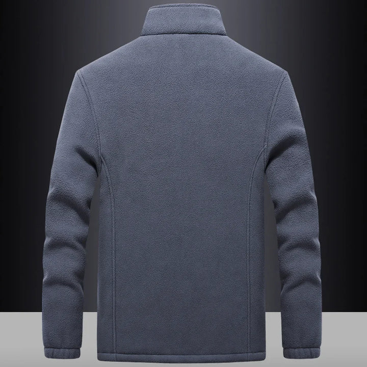 Men's Lined Zip Jacket with Stand Collar