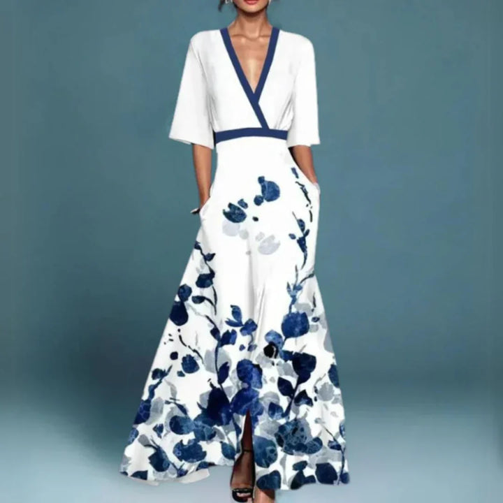 Jill - Women's Floral Maxi Dress Flowing Fit