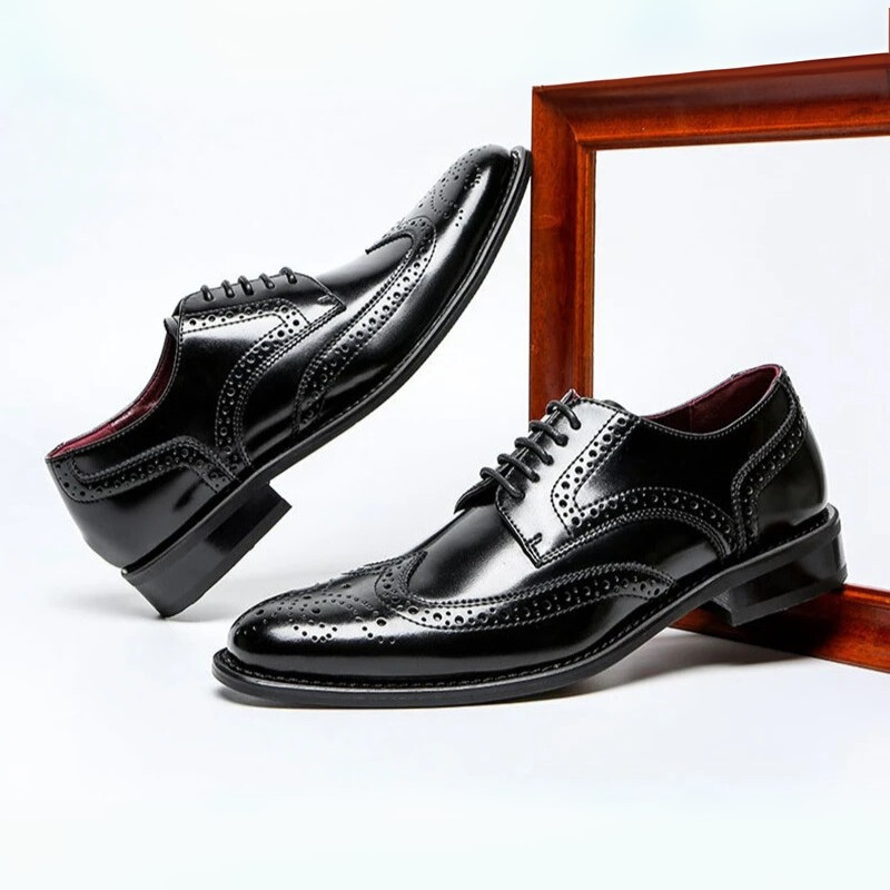 Vicenza Leather Wingtip Brogue Shoes