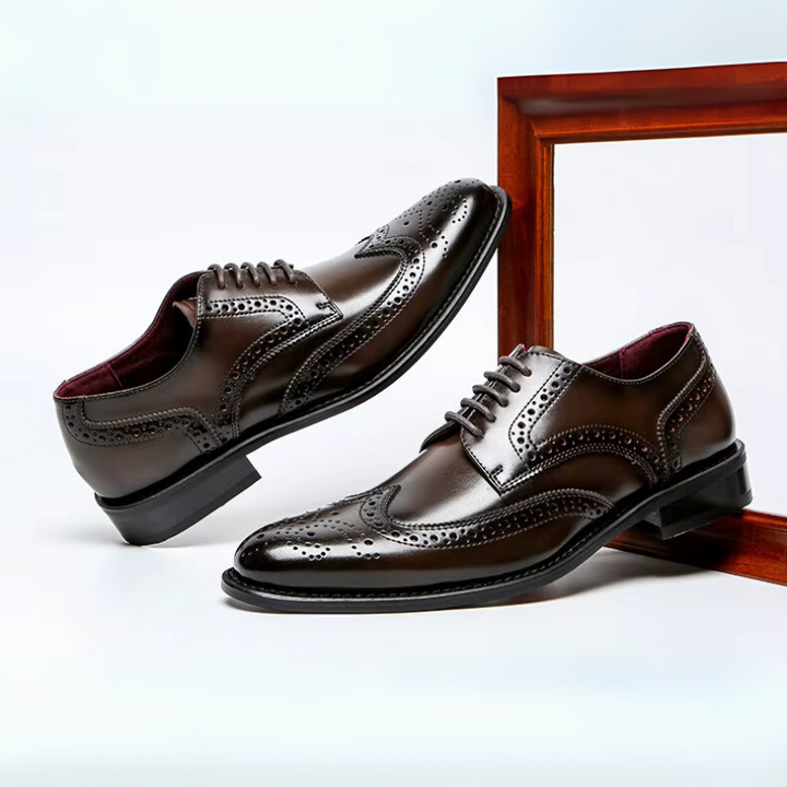 Vicenza Leather Wingtip Brogue Shoes