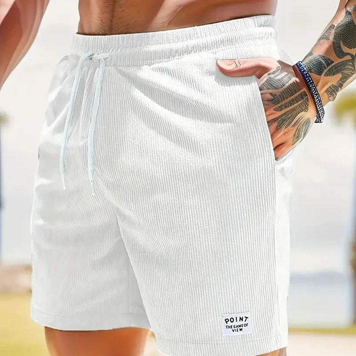Corduroy Casual Shorts for Men - Drawstring Relaxed Fit