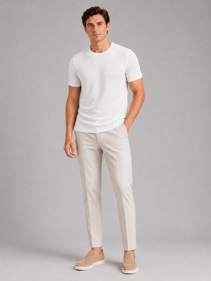 Men’s Mesh Crew Neck T-Shirt Breathable Lightweight Stretch Summer Top for Casual and Everyday Wear
