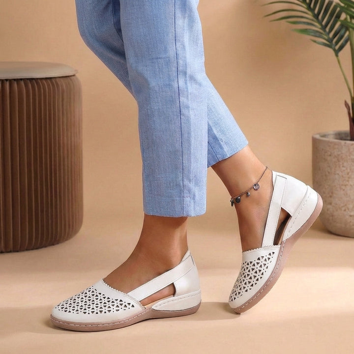 Women's Breathable Cut-Out Loafers for Walking Comfort