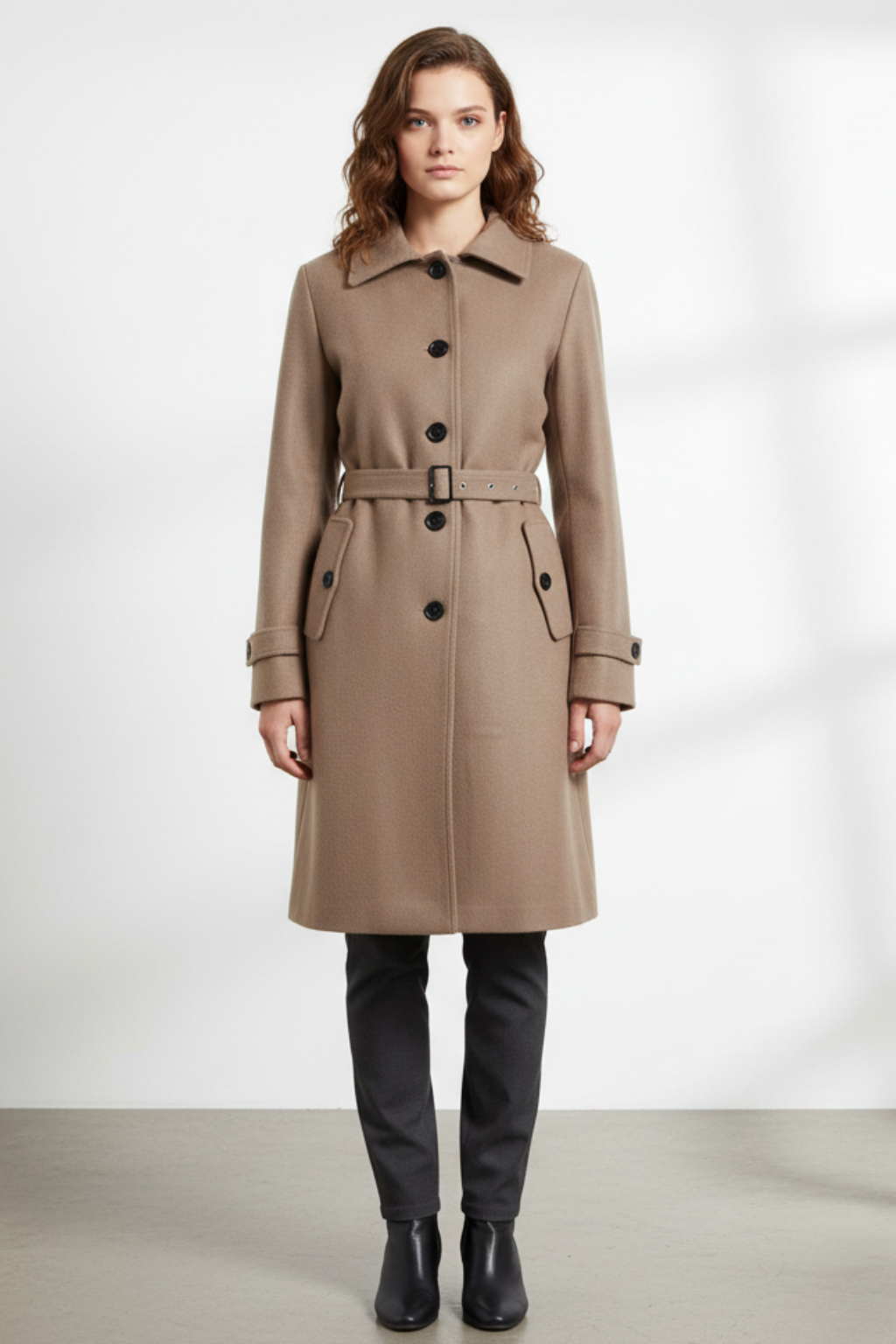 Women's Classic Belted Coat