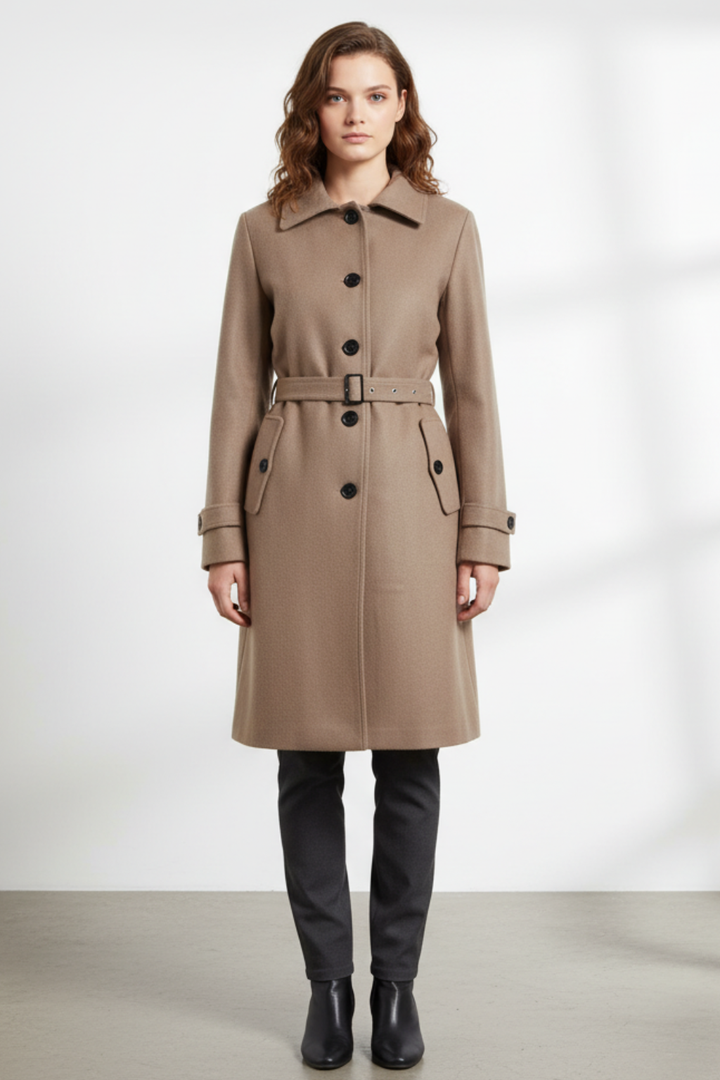 Women's Classic Belted Coat