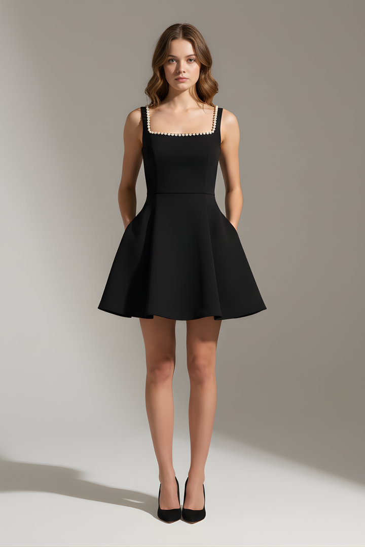 Women’s Flattering Party Pearl Mini Dress