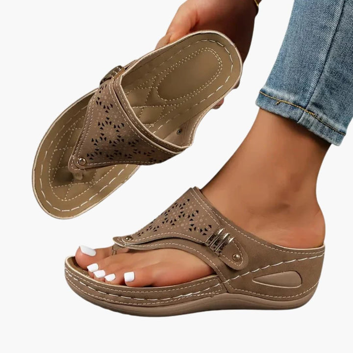 Wilfred Smith Orthopedic Sandals With Contoured Footbed And Wedge Sole
