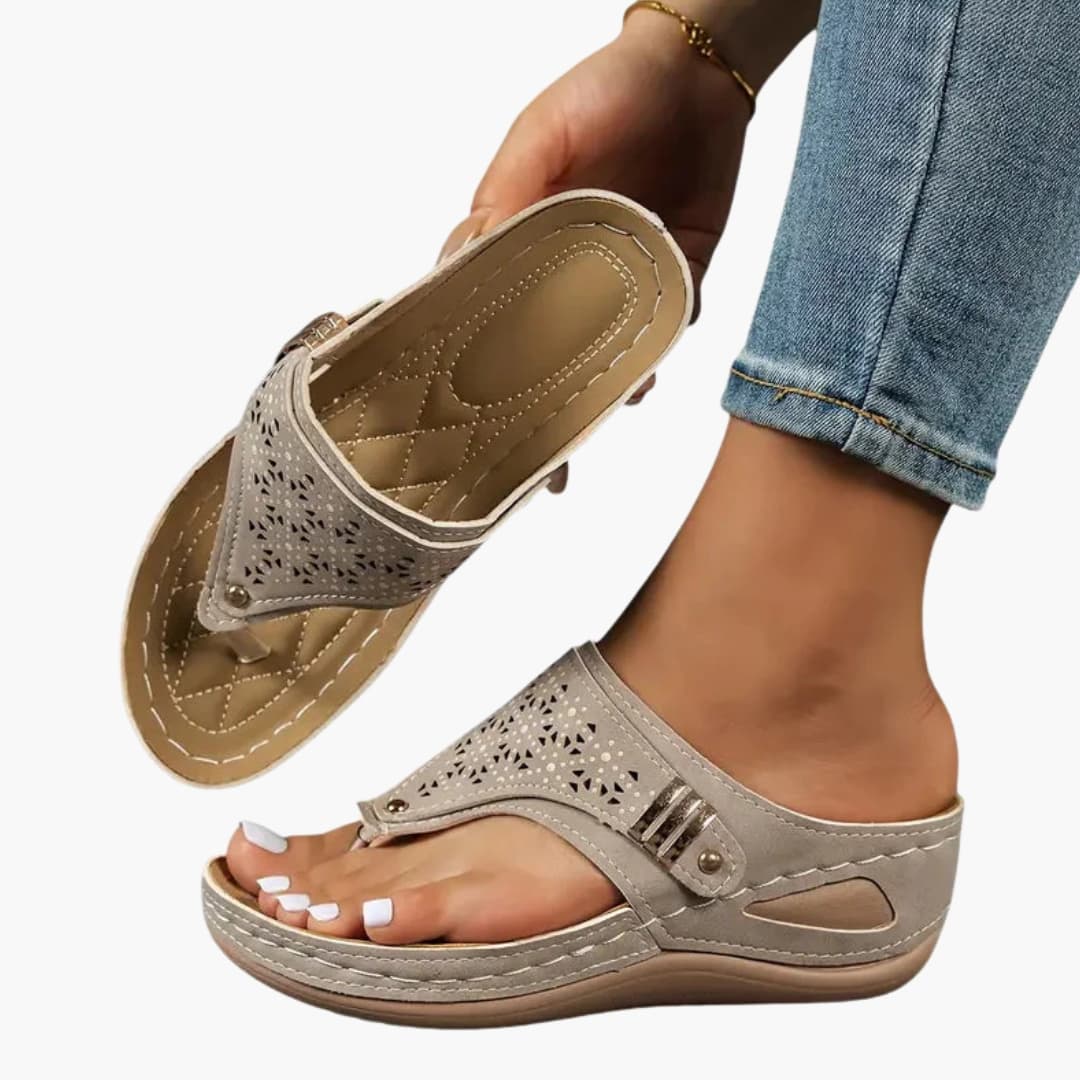 Wilfred Smith Orthopedic Sandals With Contoured Footbed And Wedge Sole