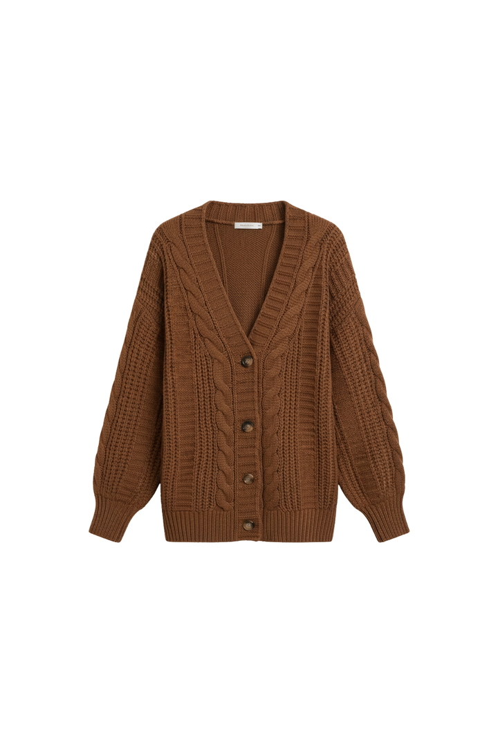 Women’s Oversized Cable Knit Cardigan