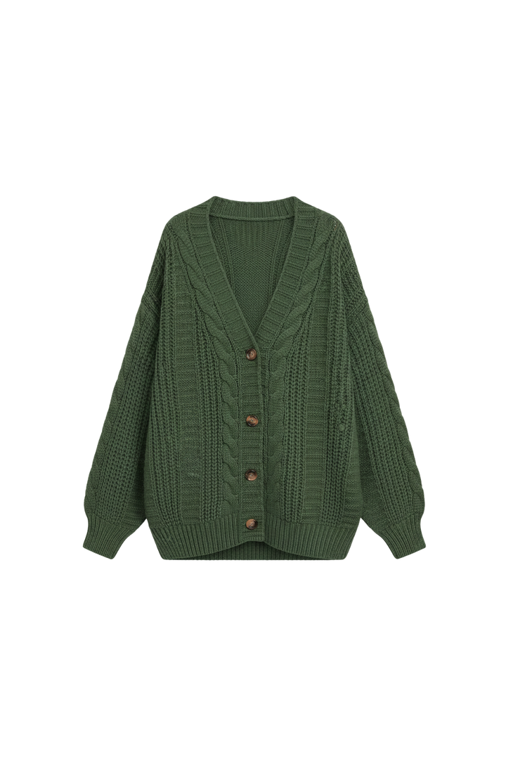 Women’s Oversized Cable Knit Cardigan