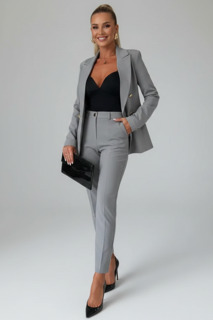 Women's Two-Piece Set in Light Blue - Grey