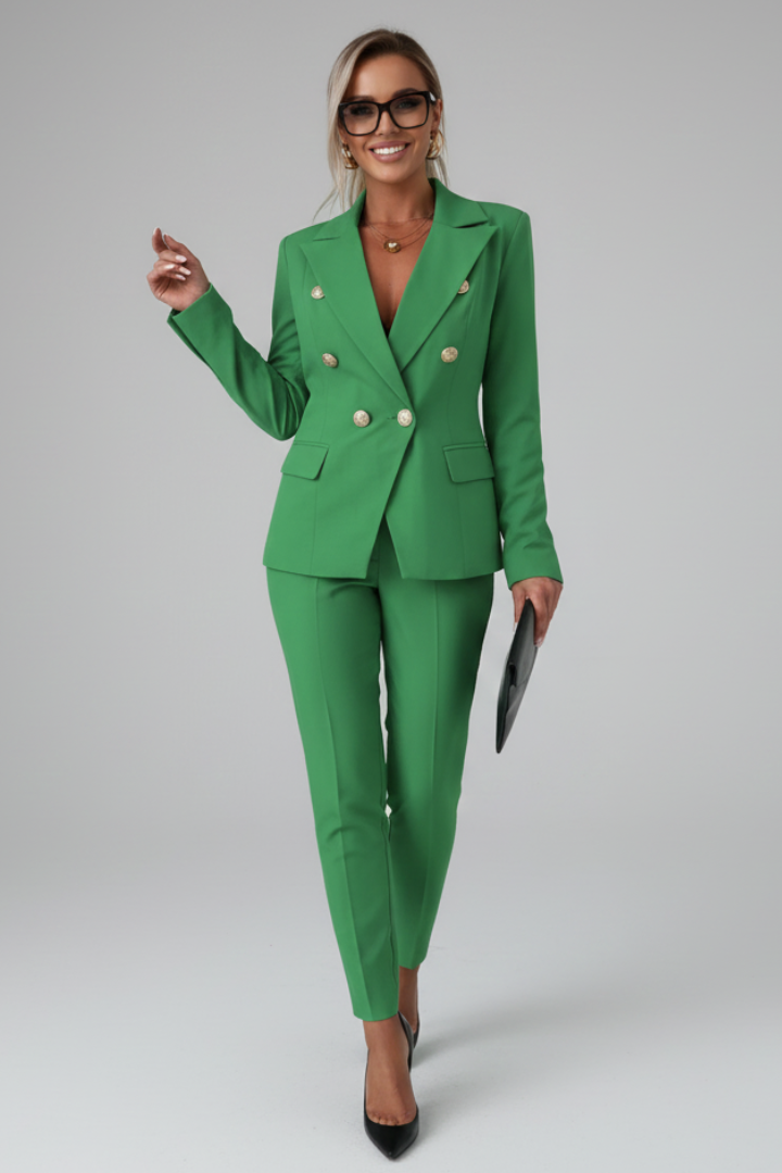 Women's Two-Piece Set in Light Blue - Green