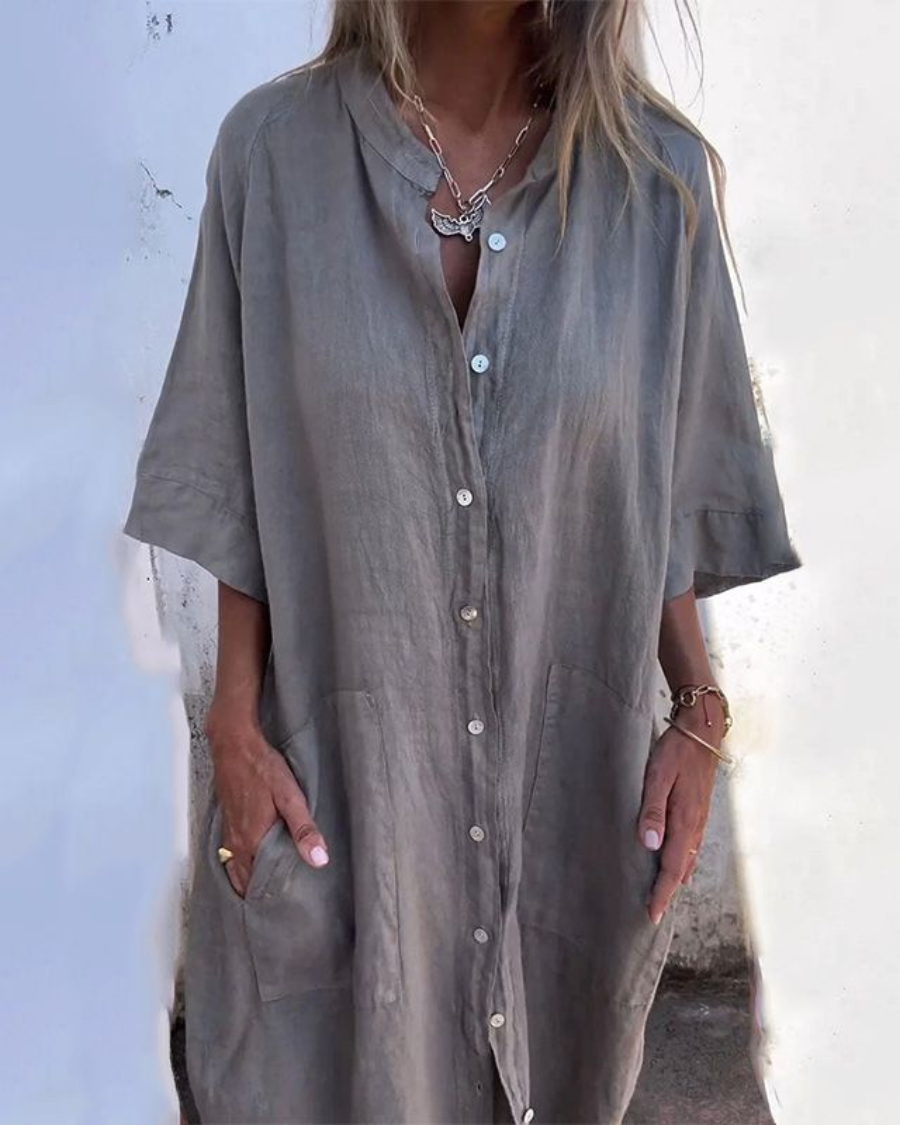 Ingrid | Relaxed Fit Plus Size Linen Summer Dress