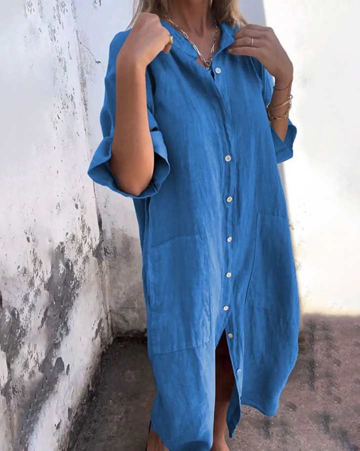 Ingrid | Relaxed Fit Plus Size Linen Summer Dress